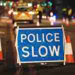 information sign road night